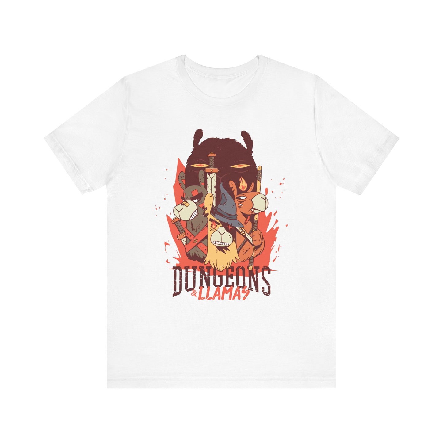 Dungeons and Llamas Shirt | D&D Parody Game Tee for Llama Lovers | Roleplaying Fantasy Game | Fun Nerdy Gift Ideas