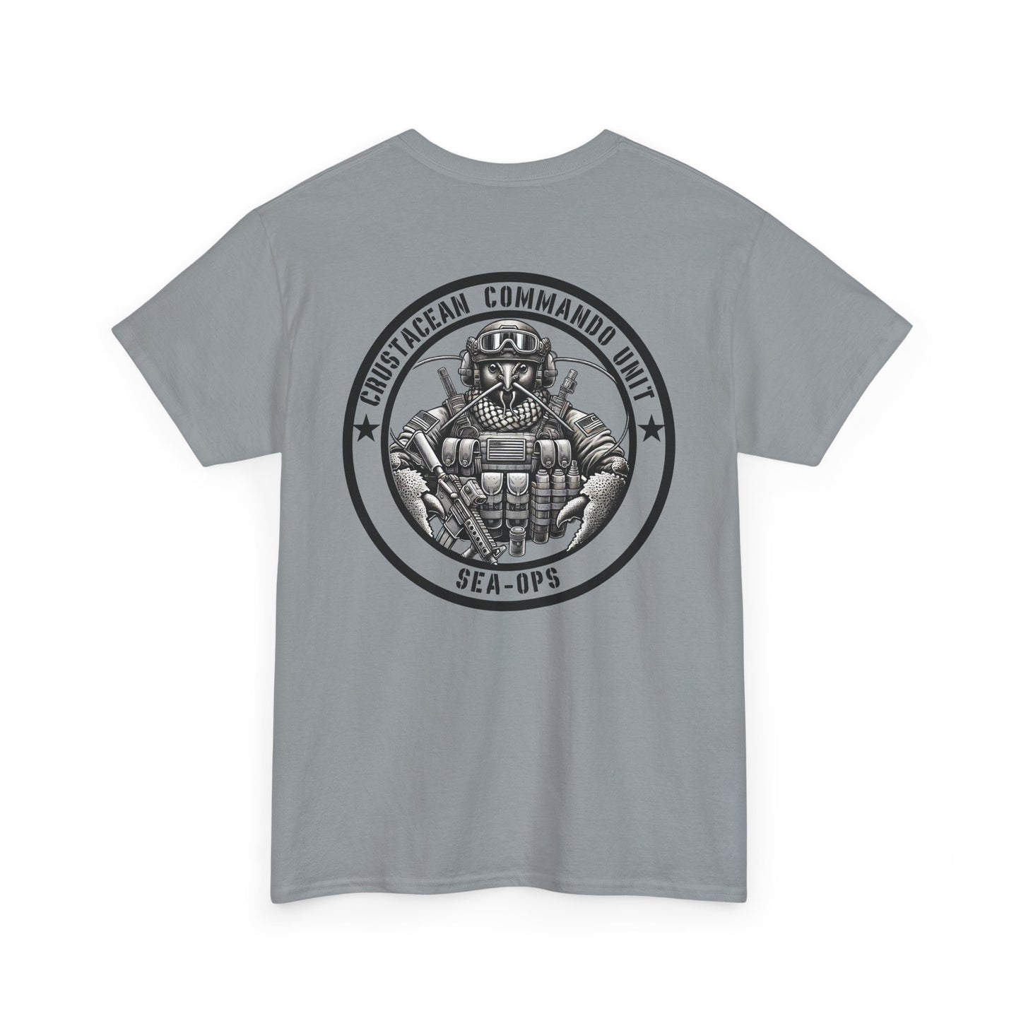 Crustacean Commando Unit Shirt | Tactical Lobster Tee | Funny Military-Inspired Lobster Shirt Patriotic Humor Graphic Seafood Tactical Fans