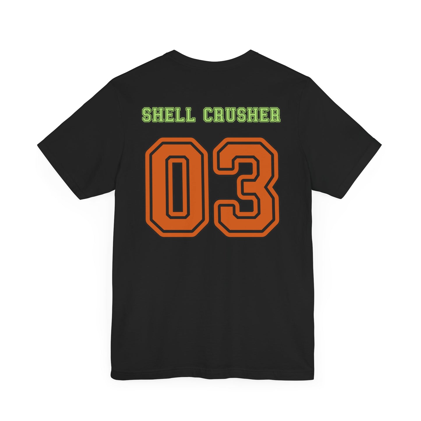 Shell Crushers Turtle Shirt | Fierce Armored Turtle Design | Unique Gift Gamers Animal Lovers Esports Jersey Style Graphic Tee Funny Turtle
