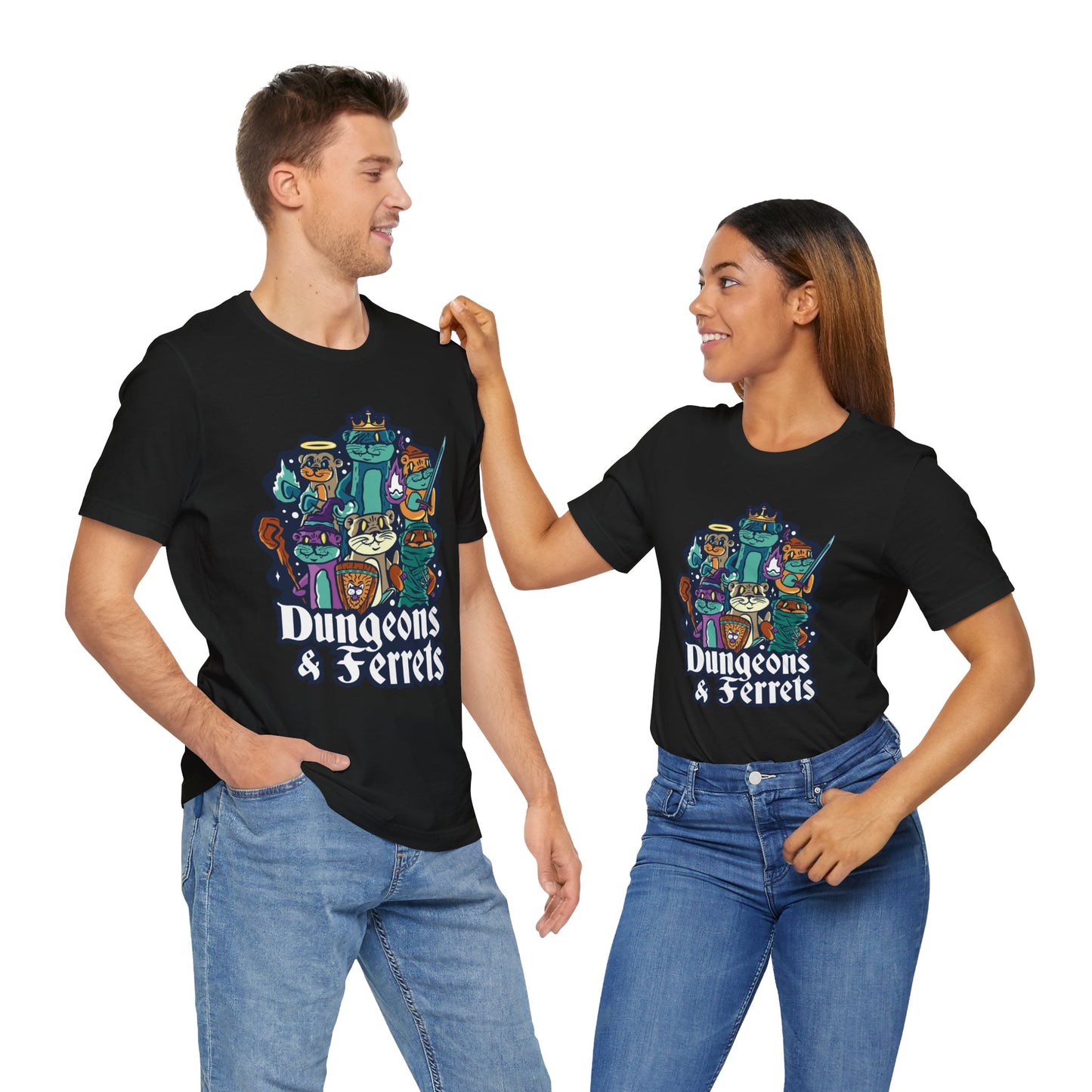 Dungeons and Ferrets Shirt | D&D Parody Game Tee for Ferret Lovers | Roleplaying Fantasy Game | Fun Nerdy Gift Ideas Ferret Gift Idea