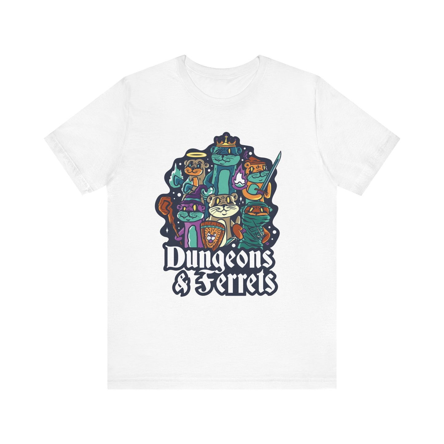 Dungeons and Ferrets Shirt | D&D Parody Game Tee for Ferret Lovers | Roleplaying Fantasy Game | Fun Nerdy Gift Ideas Ferret Gift Idea