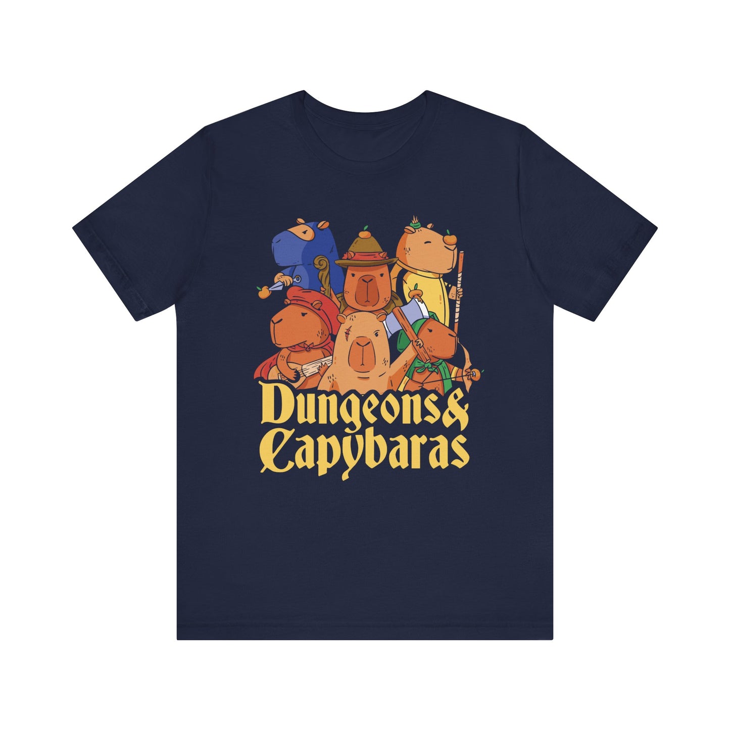 Dungeons and Capybaras Shirt | D&D Parody Game Tee for Capybara Lovers | Roleplaying Fantasy Game | Fun Nerdy Gift Ideas
