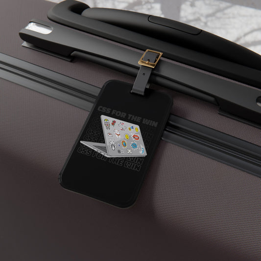 CSS For the WIn Luggage Tag Software Developer Travel Accessory Perfect for Coding Puns Full Stack Dev Baggage ID Badge Airline Travel Tag