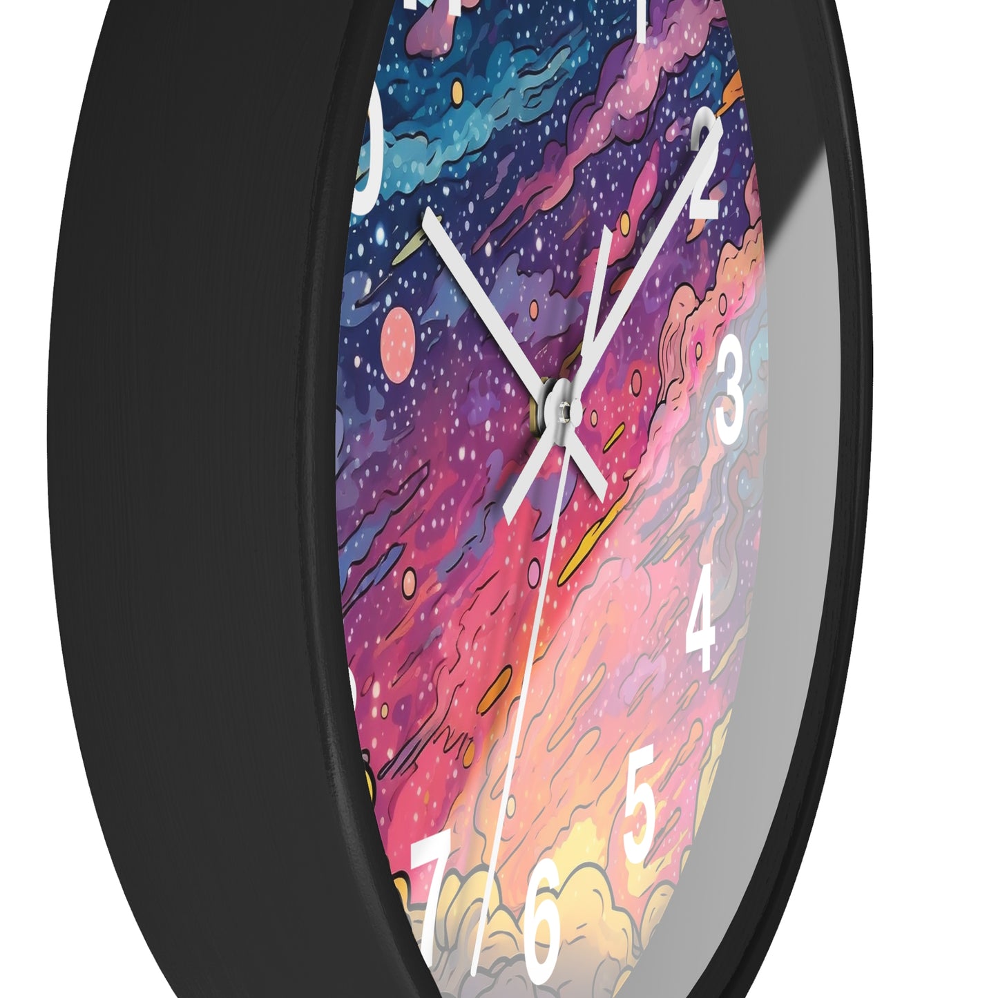 Vibrant Abstract Wall Clock | Trippy Psychedelic Decor for Dorm | Mind Bending Rave Art | Battery Operated | Unique Student Gift