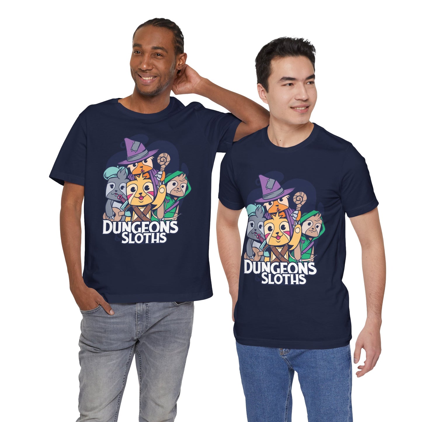 Dungeons and Sloths Shirt | D&D Parody Game Tee for Sloth Lovers | Roleplaying Fantasy Game | Fun Nerdy Gift Ideas Funny Sloth Shirt RPG Tee