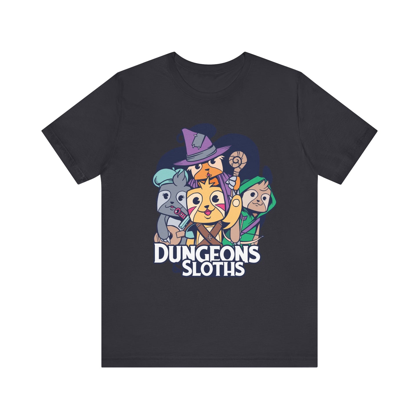 Dungeons and Sloths Shirt | D&D Parody Game Tee for Sloth Lovers | Roleplaying Fantasy Game | Fun Nerdy Gift Ideas Funny Sloth Shirt RPG Tee