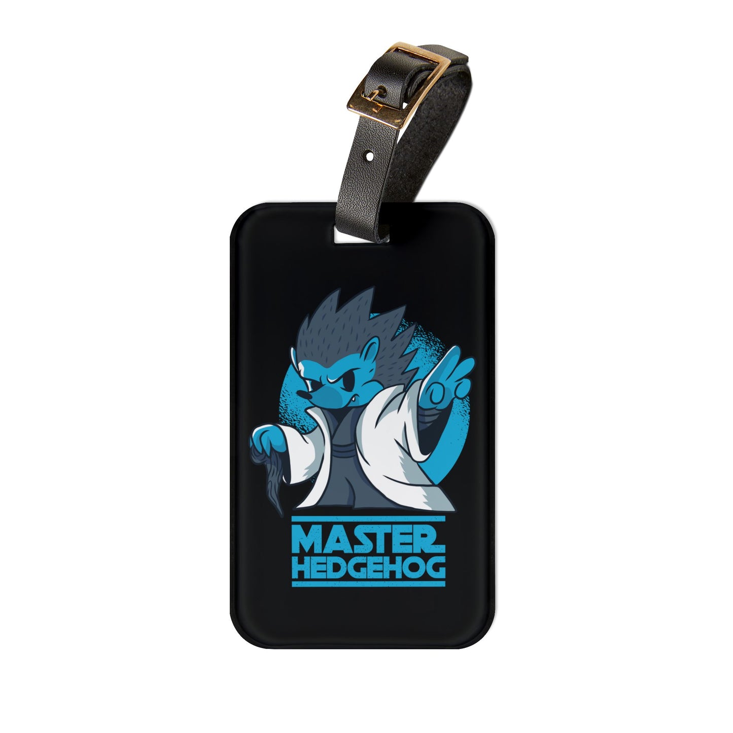Master Hedgehog Luggage Tag Hilarious Animal Parody Travel Accessory Hedgehog Funny Gift Suitcase ID Tag Airline Travel Badge Travel Bug