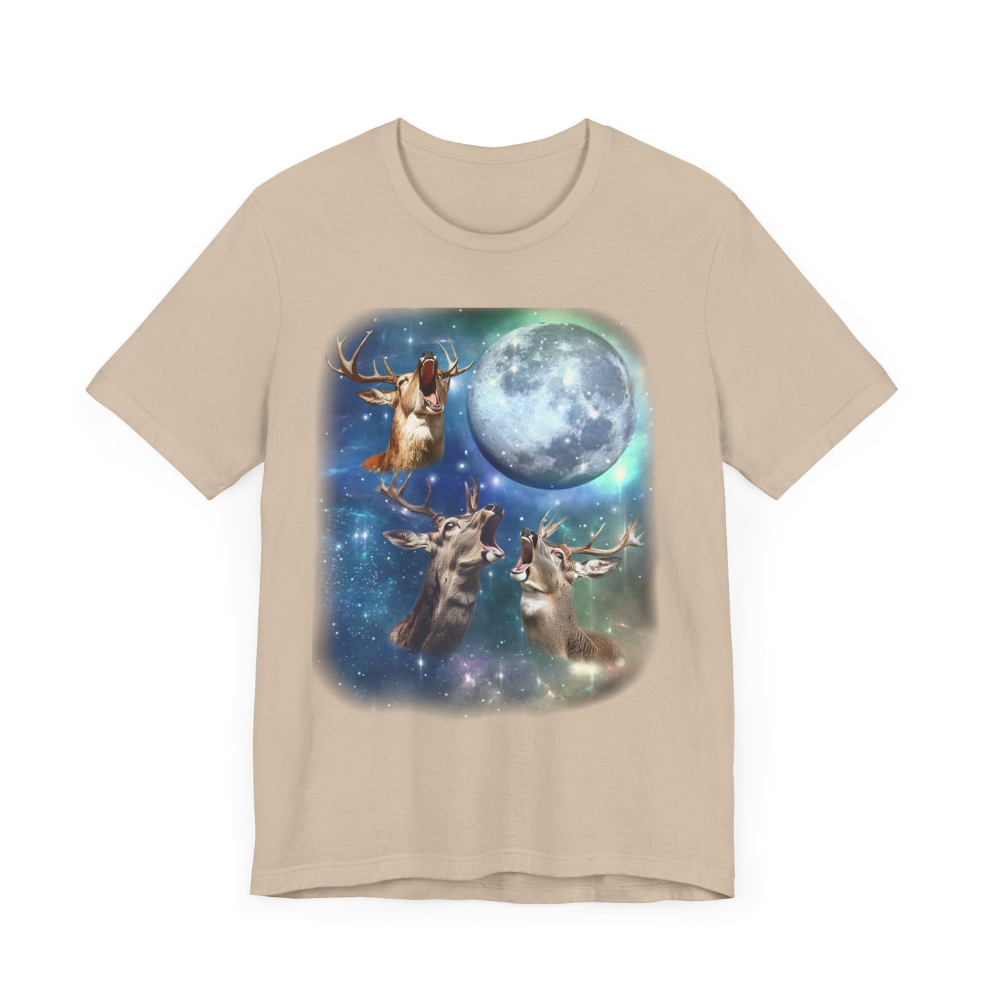 Wild Deer Howling at the Moon Shirt | Vintage 90s Inspired Deer Tee | Nature Lover Gift | Retro Wildlife Vibes | Funny Deer Humor