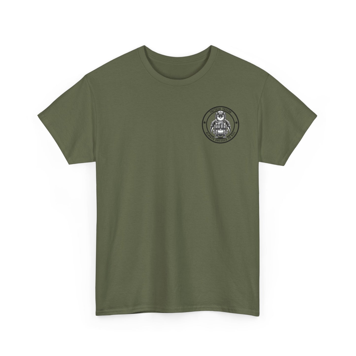 Tactical Penguin Shirt | Funny Tactical Tuxedo Tee | Military-Inspired Patriotic Gift for Penguin Lovers | Black and White Bird Humor Design