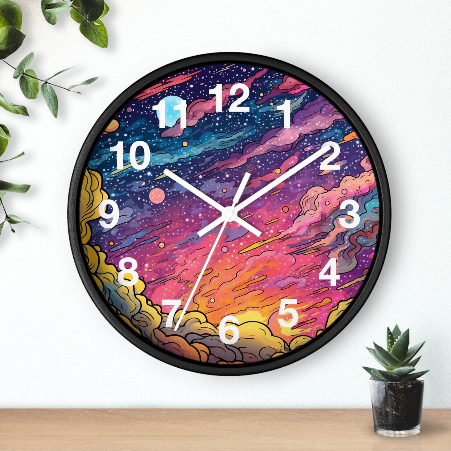 Vibrant Abstract Wall Clock | Trippy Psychedelic Decor for Dorm | Mind Bending Rave Art | Battery Operated | Unique Student Gift