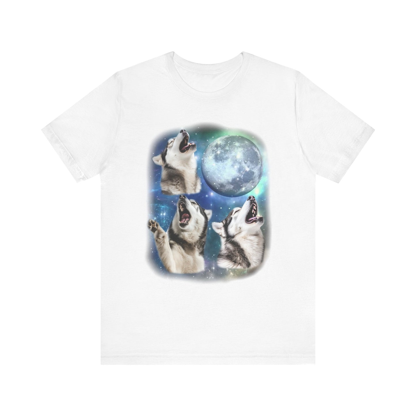 Alaskan Malamute Howling at the Moon Shirt | Vintage 90s-Inspired Dog Lover Tee | Funny Dog Shirt Malamute Gift | Retro Animal Lover Apparel