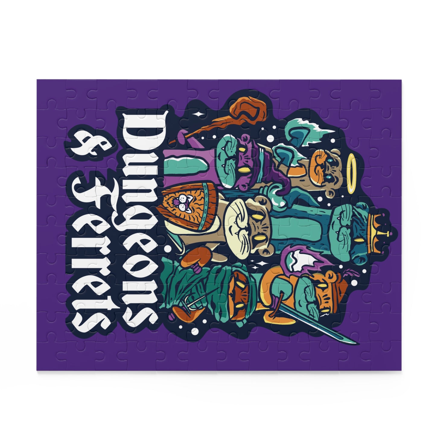 Dungeons and Ferrets Jigsaw Puzzle Funny D&D Parody 120-500 Pieces for Nerdy Fantasy Game Fans and Ferret Lovers RPG Style Puzzle