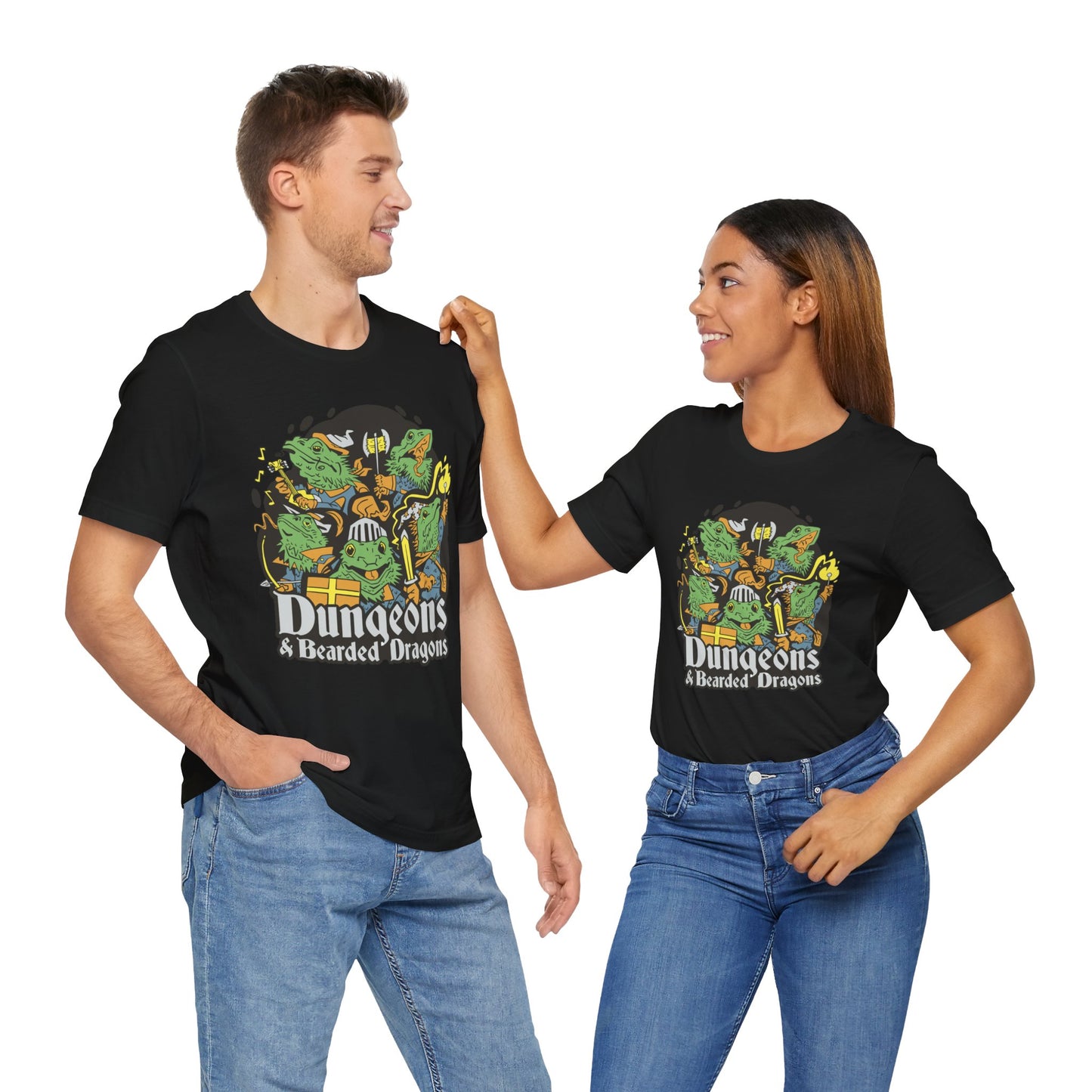 Dungeons and Bearded Dragons Tee | Funny Reptile Shirt for Bearded Dragon Lovers | Nerdy Gift Ideas | Parody Style Roleplaying Fantasy Game
