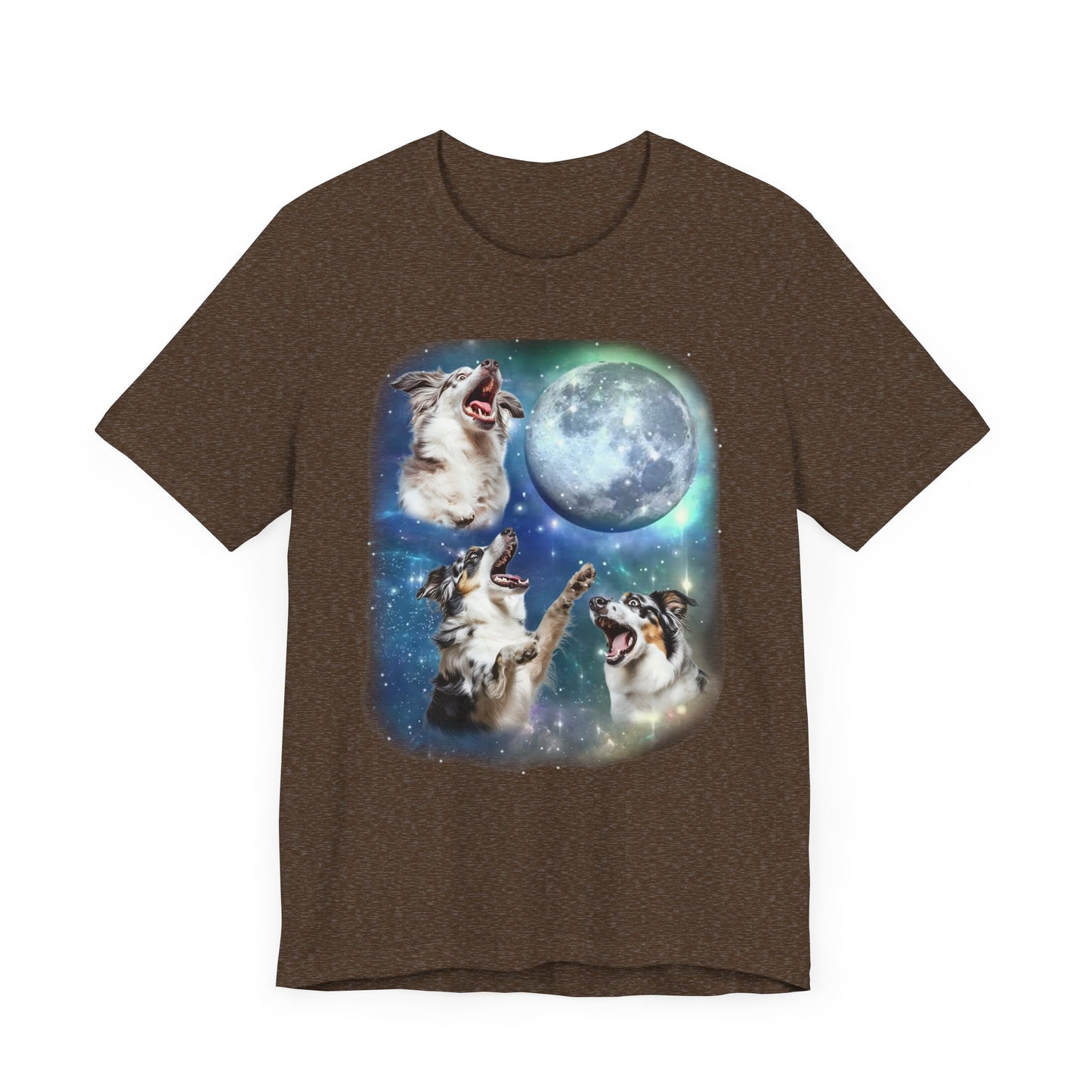 Australian Shepherd Howling at Moon Shirt Vintage 90s-Inspired Aussie Dog Lover Tee Funny Shepherd Dog Shirt Dog Owner Gift Retro Animal