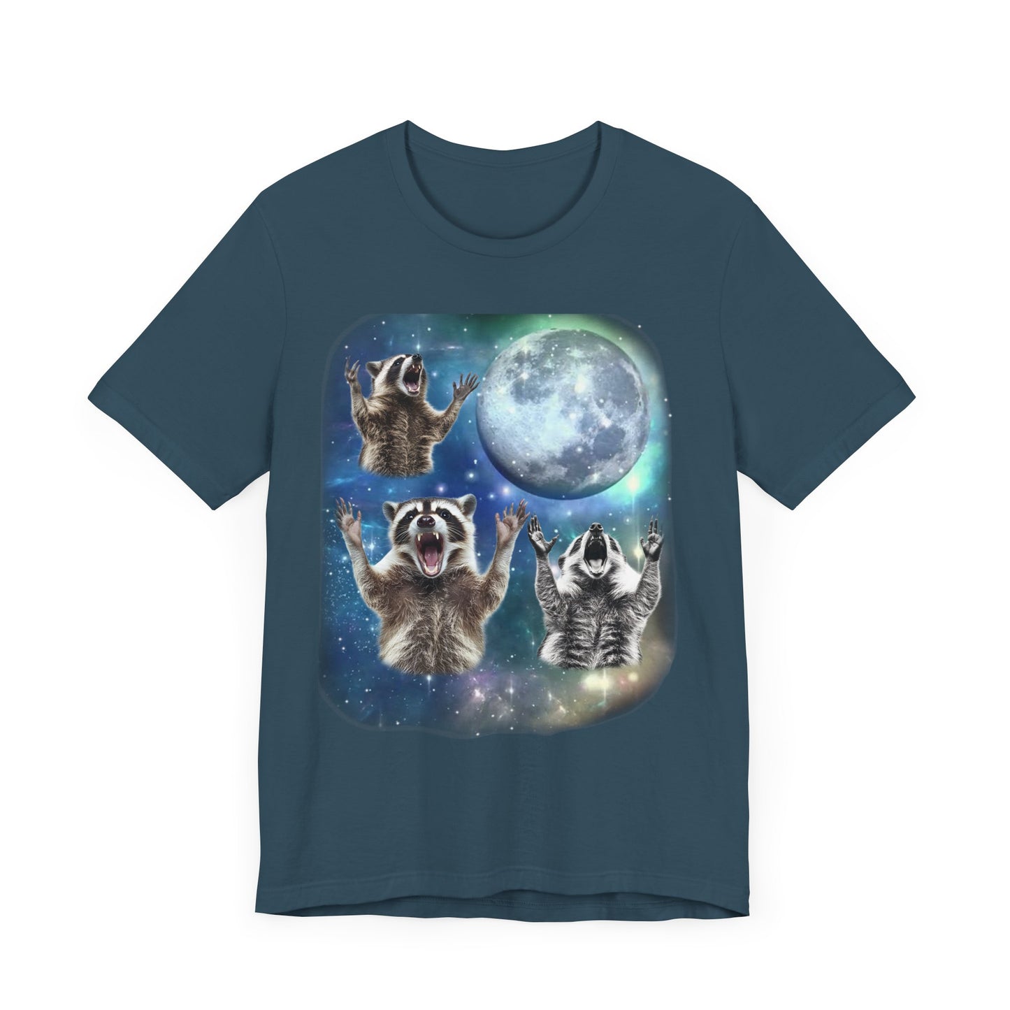Raccoon Howling at the Moon Shirt | Vintage 90s Inspired Trash Panda Tee | Funny Raccoon Gift | Retro Animal Vibes | Humorous Raccoon Design