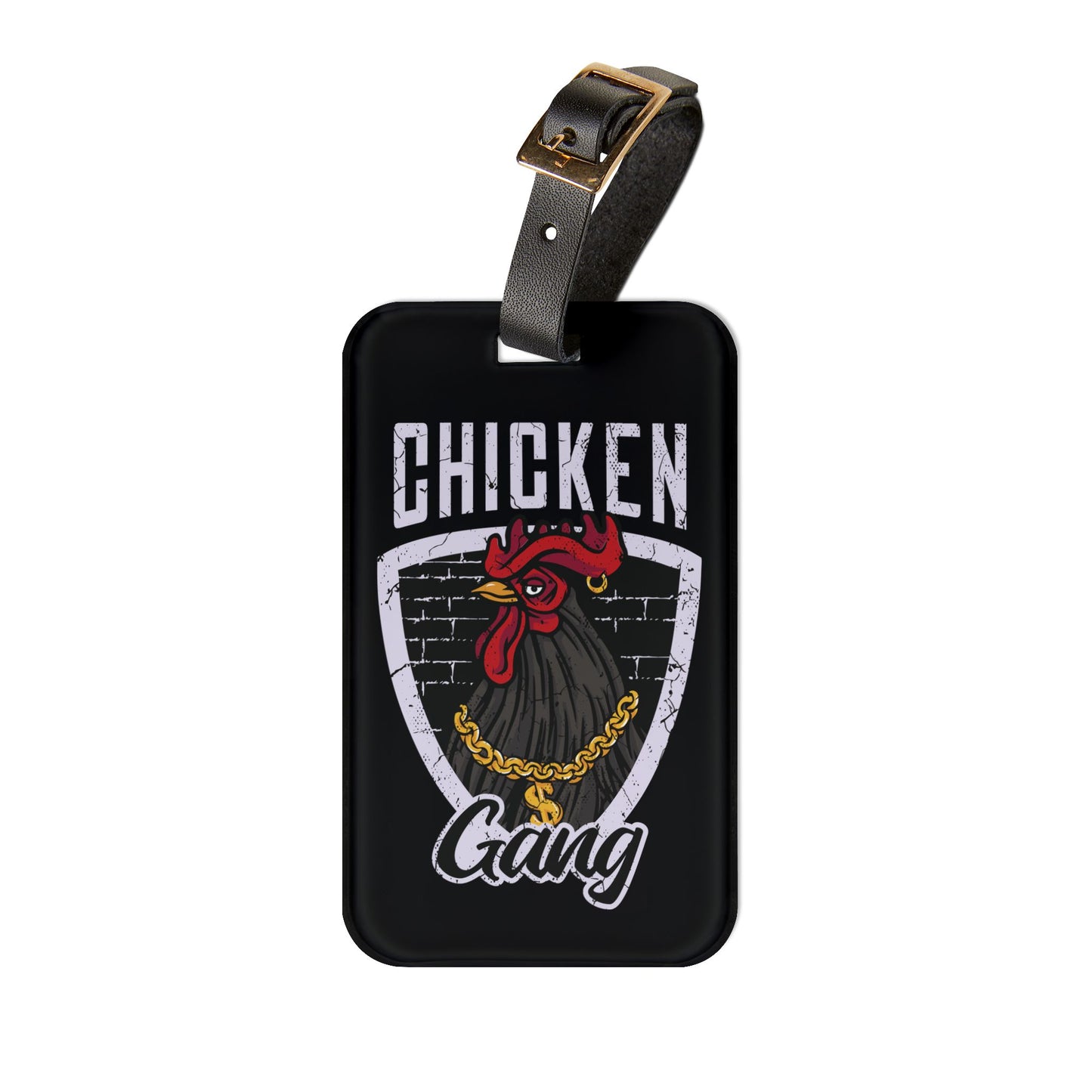 Chicken Gang Luggage Tag Funny Chicken Travel ID Badge Gangster Chicken Suitcase Label Quirky Airline Accessory Gift Chicken Lover Travel ID