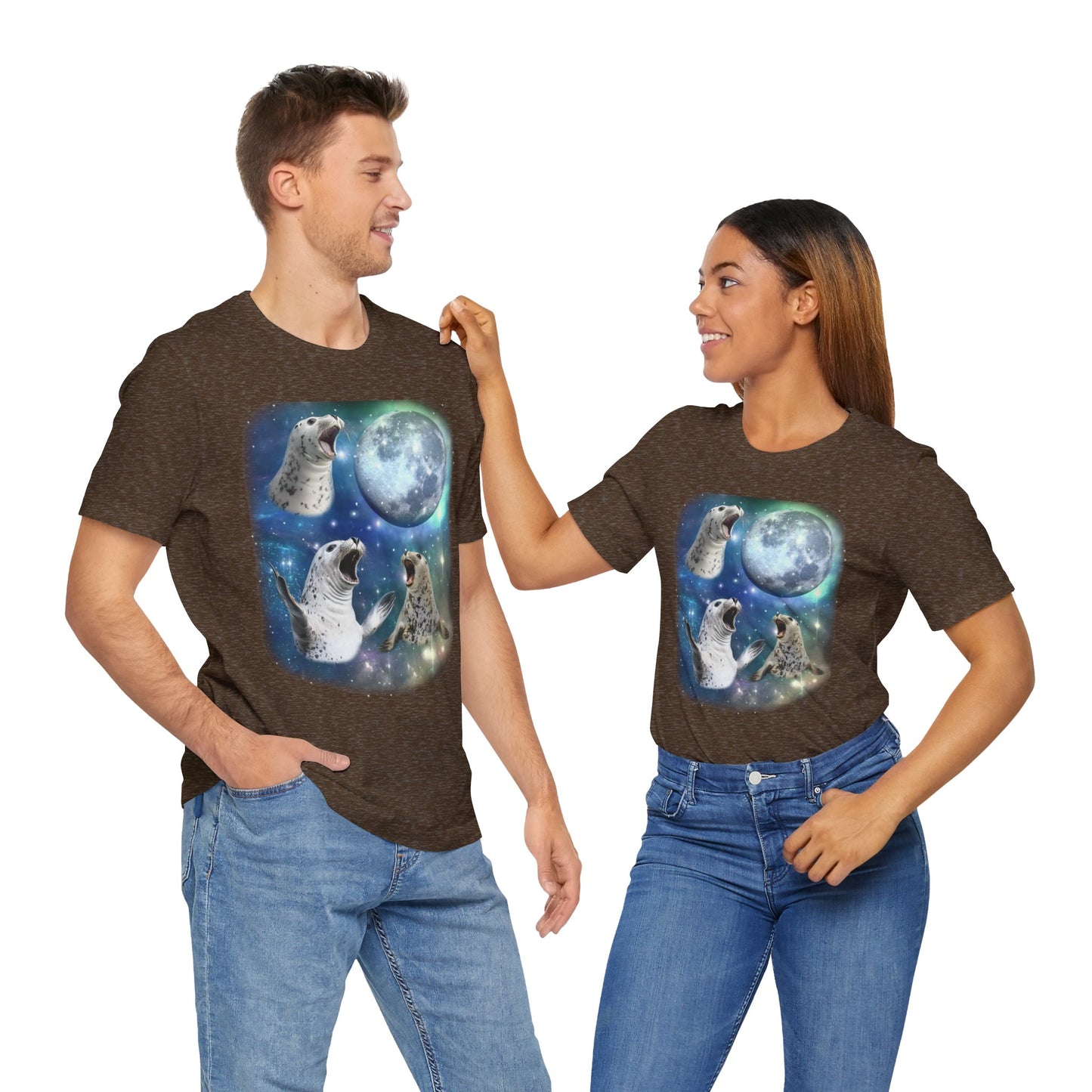 Seal Howling at the Moon Shirt | Vintage 90s Inspired Seal Tee | Funny Sea Lion Lover Gift | Retro Aquatic Animal Vibes Humorous Seal Design