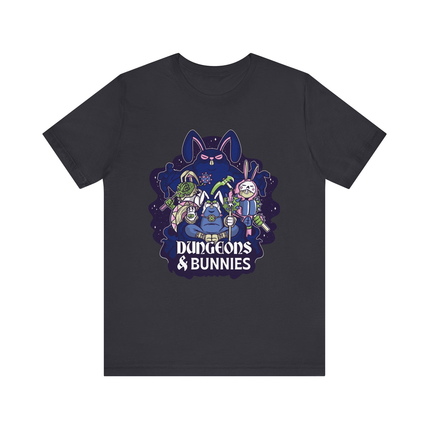 Dungeons and Bunnies Shirt | D&D Parody Game Tee for Bunny Lovers | Enchanting Roleplaying Fantasy Game | Cute Nerdy Gift Ideas Funny Bunny
