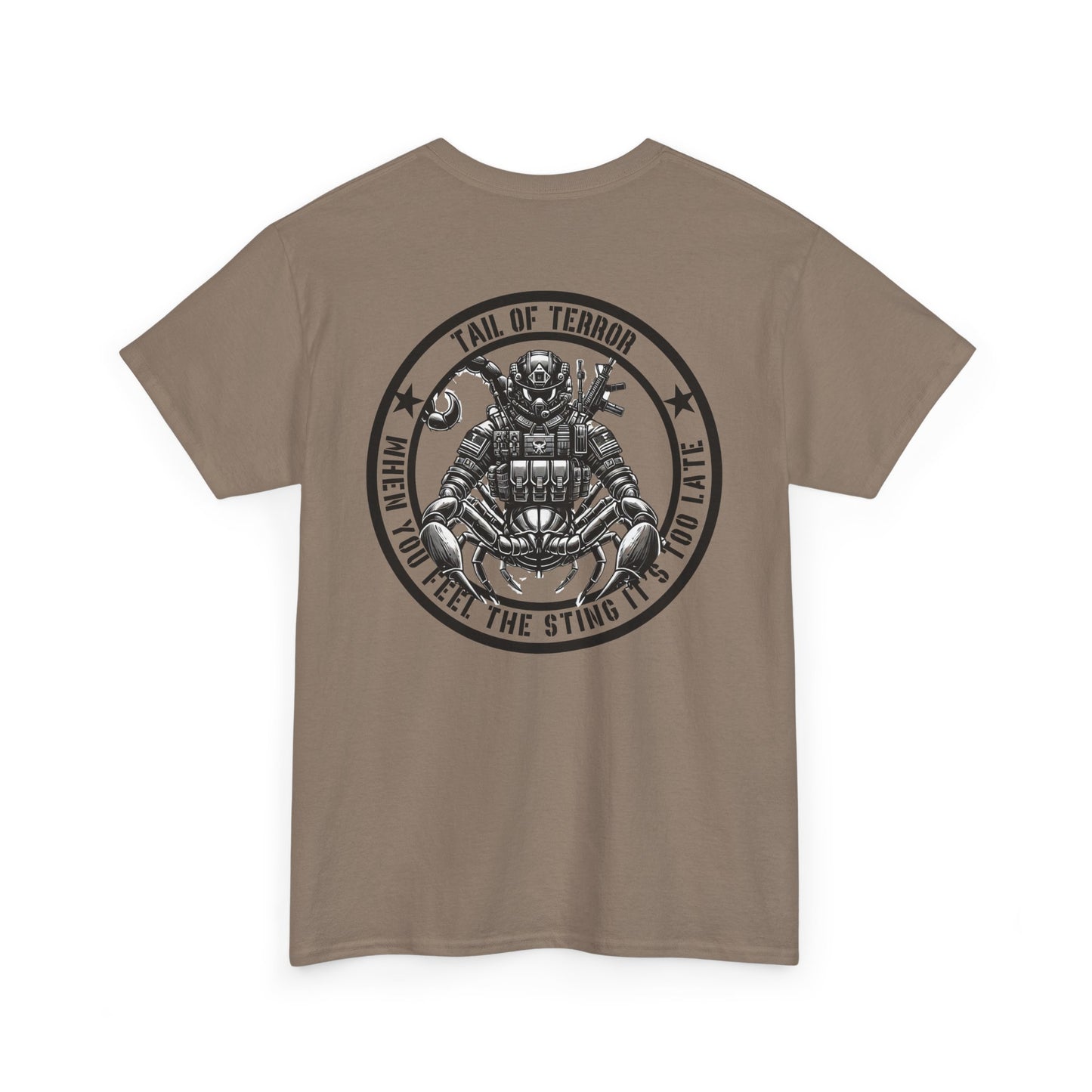 Tactical Scorpion Shirt | Tail of Terror Tee | Funny Military-Inspired Patriotic Gift | Predatory Arachnid Design Scorpion Lovers Humor Fans