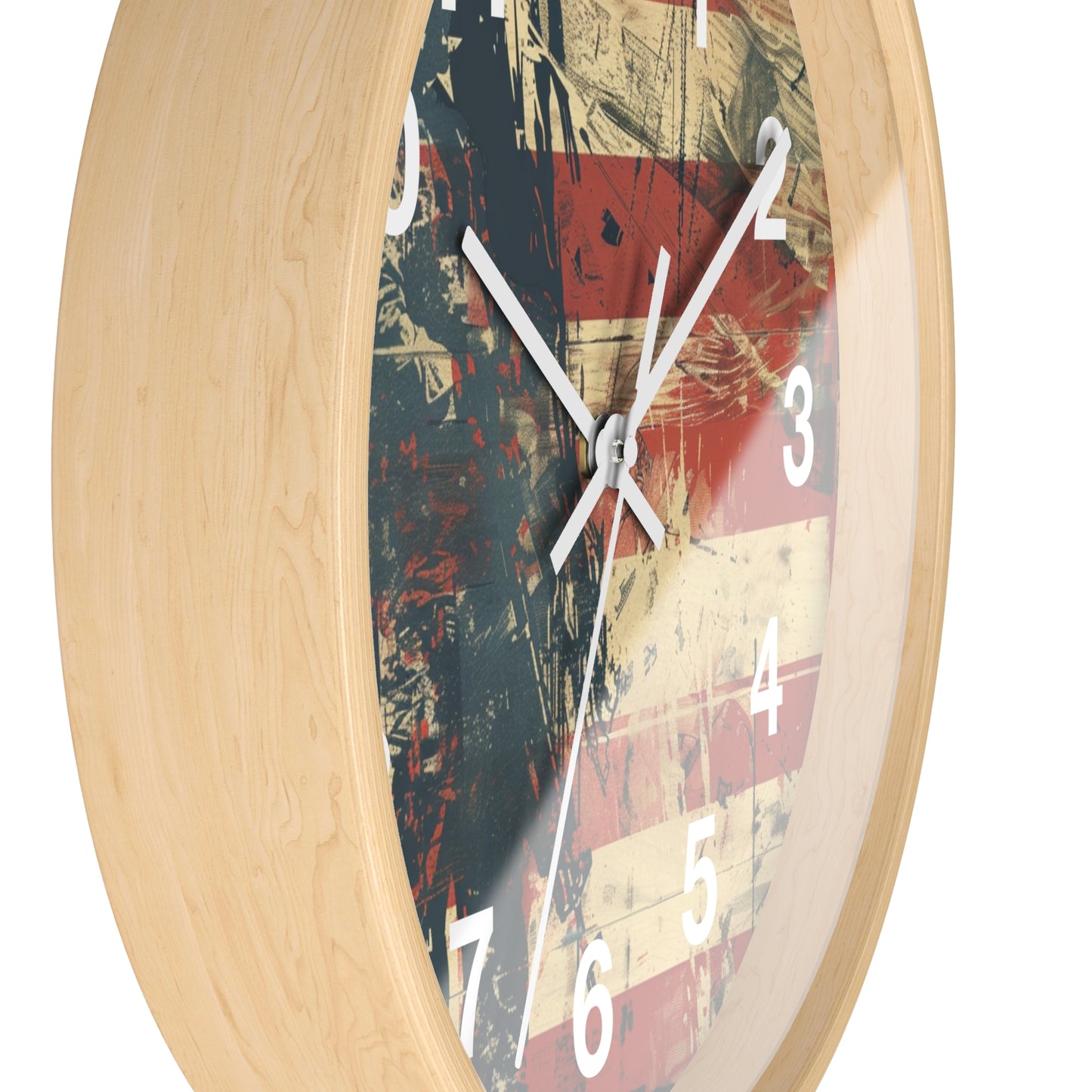 Patriotic Soldier Silhouette Wall Clock | Grunge Military Tribute Art | Battery Operated | USA Hero Decor | Perfect Gift Veterans Patriots