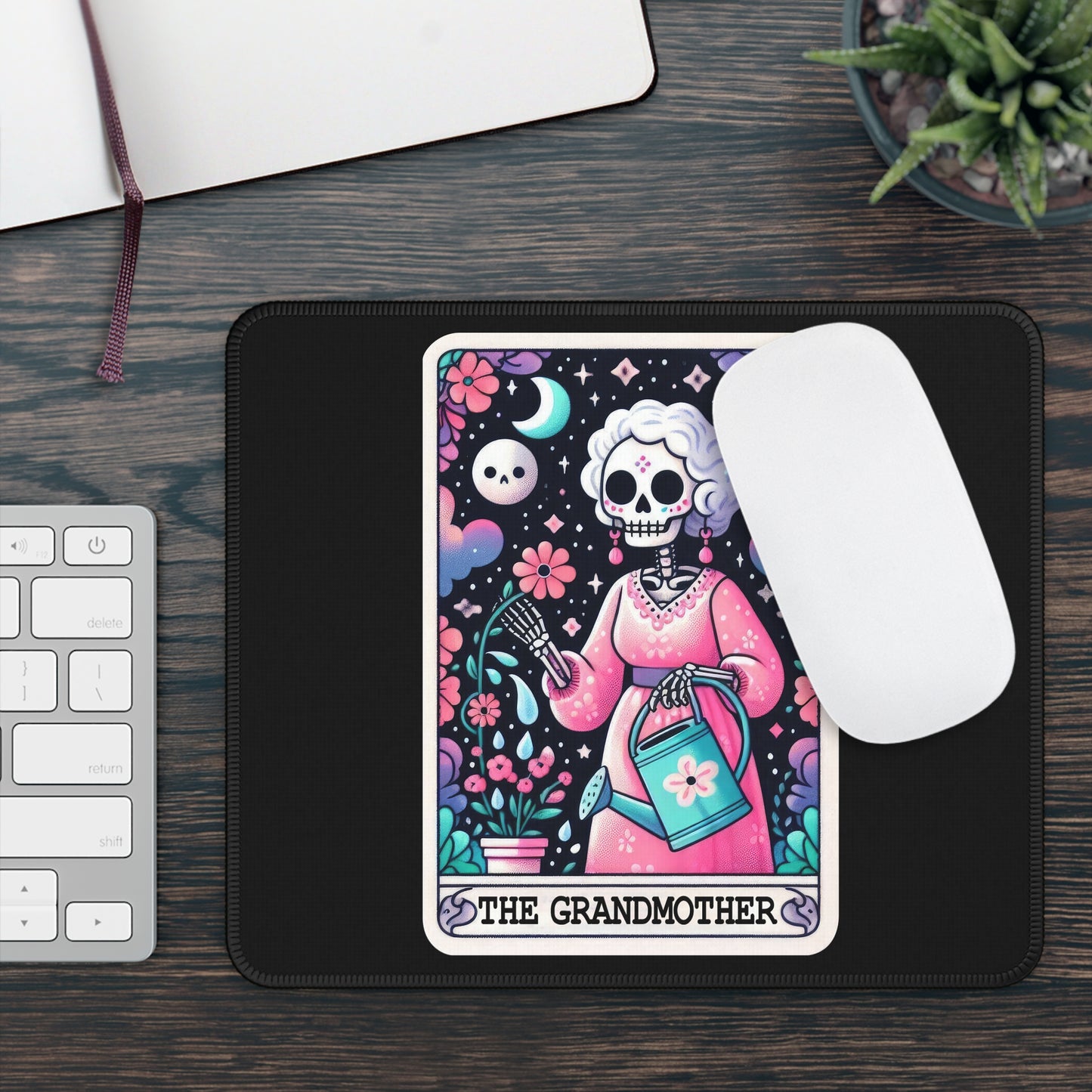 Grandmother Tarot Card Non Slip Mouse Pad | Cozy Office Desk Decor | Unique Gift for Grandma Tarot-Inspired Desk Mat Mother's Day Accessory