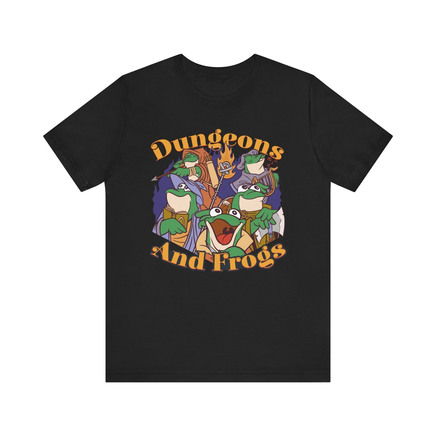 Dungeons and Frogs Shirt | D&D Parody Game Tee for Frog Lovers | Roleplaying Fantasy Game | Nerdy Gift Ideas for Gamers Funny Frog Shirt
