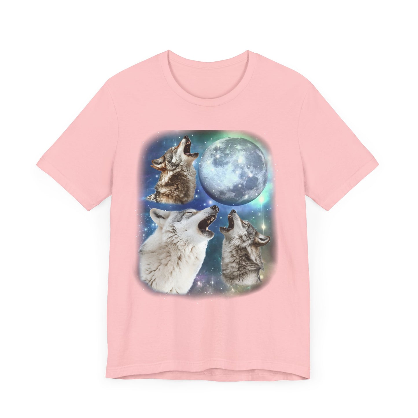 Wolf Howling At Moon Shirt | 90s Inspired Howling Wolf Tee Wild Nature Animal Gift | Retro Wilderness Vibes Cool Wolf Lover Shirt Wolf Gift