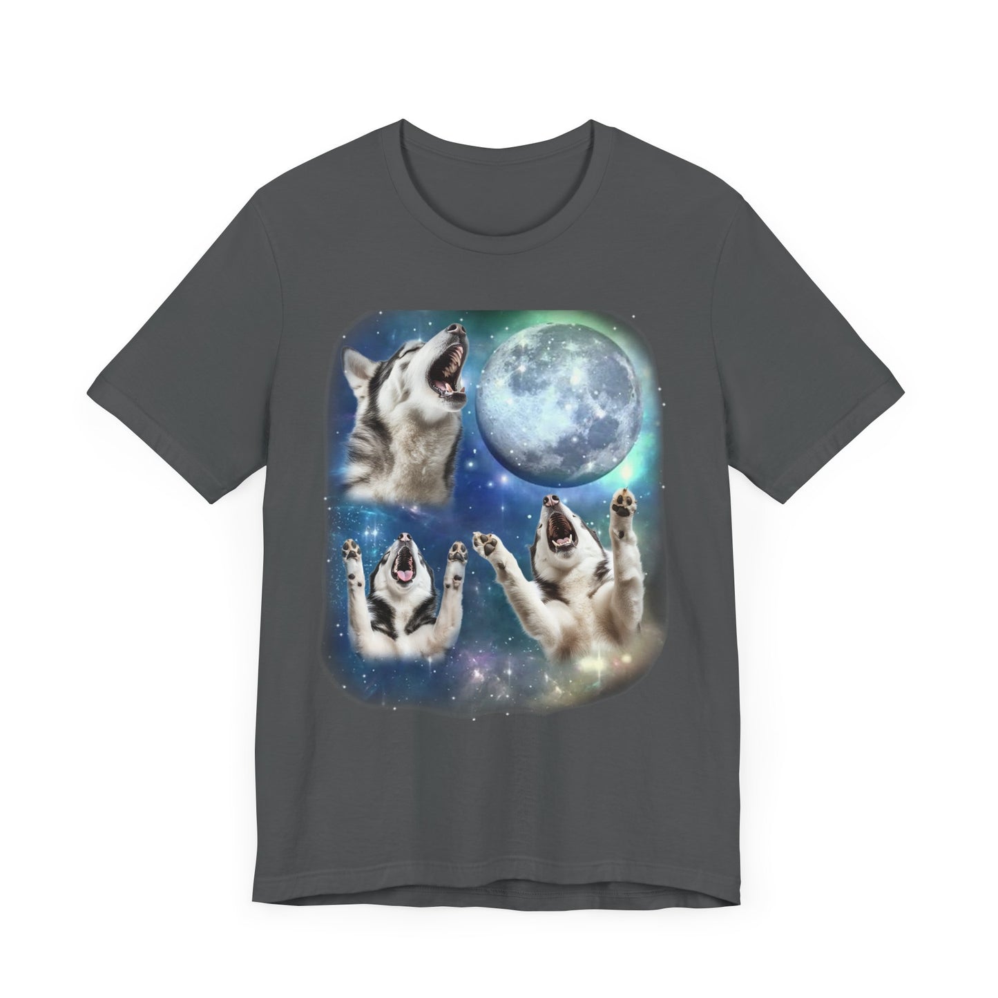 Siberian Husky Howling at the Moon Shirt Vintage 90s Inspired Dog Tee Funny Husky Lover Gift Retro Dog Vibes Humorous Siberian Husky Design