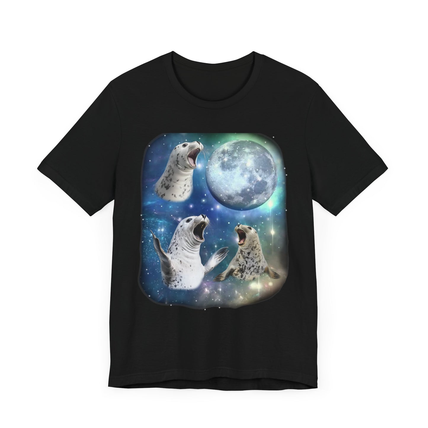 Seal Howling at the Moon Shirt | Vintage 90s Inspired Seal Tee | Funny Sea Lion Lover Gift | Retro Aquatic Animal Vibes Humorous Seal Design