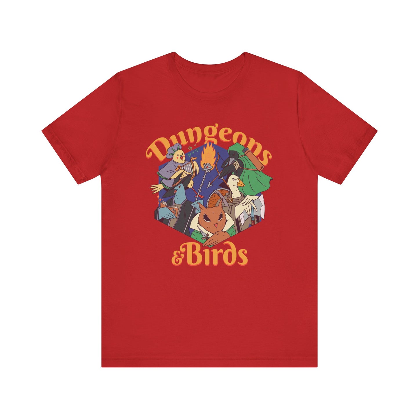 Dungeons and Birds Shirt | D&D Parody Game Tee for Bird Lovers | Roleplaying Fantasy Game | Fun Nerdy Gift Ideas Funny Bird Shirt