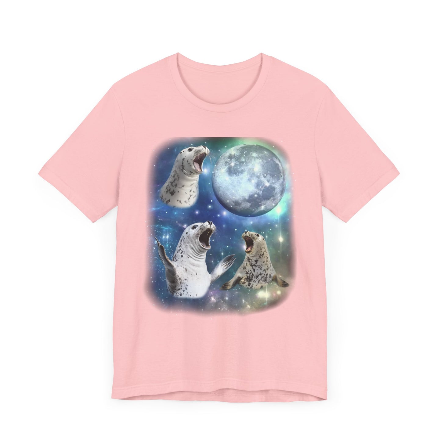Seal Howling at the Moon Shirt | Vintage 90s Inspired Seal Tee | Funny Sea Lion Lover Gift | Retro Aquatic Animal Vibes Humorous Seal Design