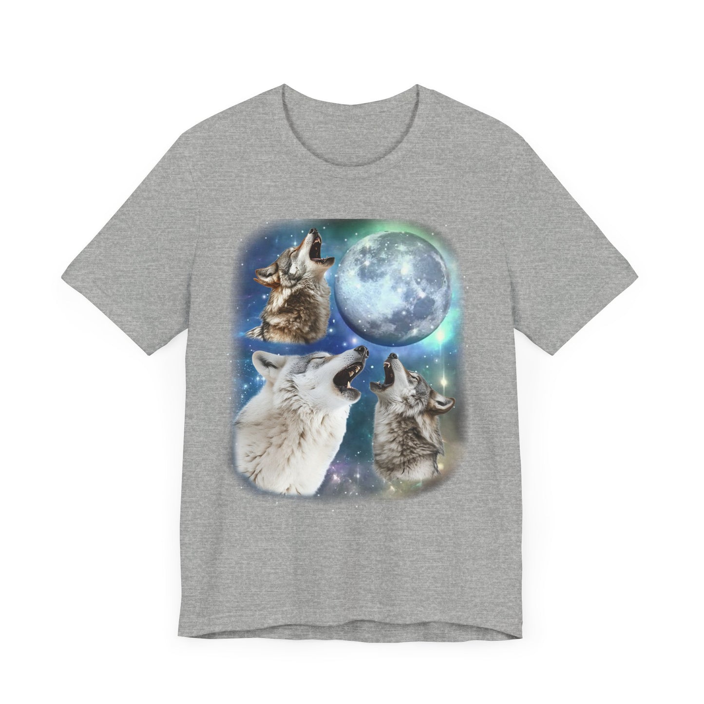 Wolf Howling At Moon Shirt | 90s Inspired Howling Wolf Tee Wild Nature Animal Gift | Retro Wilderness Vibes Cool Wolf Lover Shirt Wolf Gift