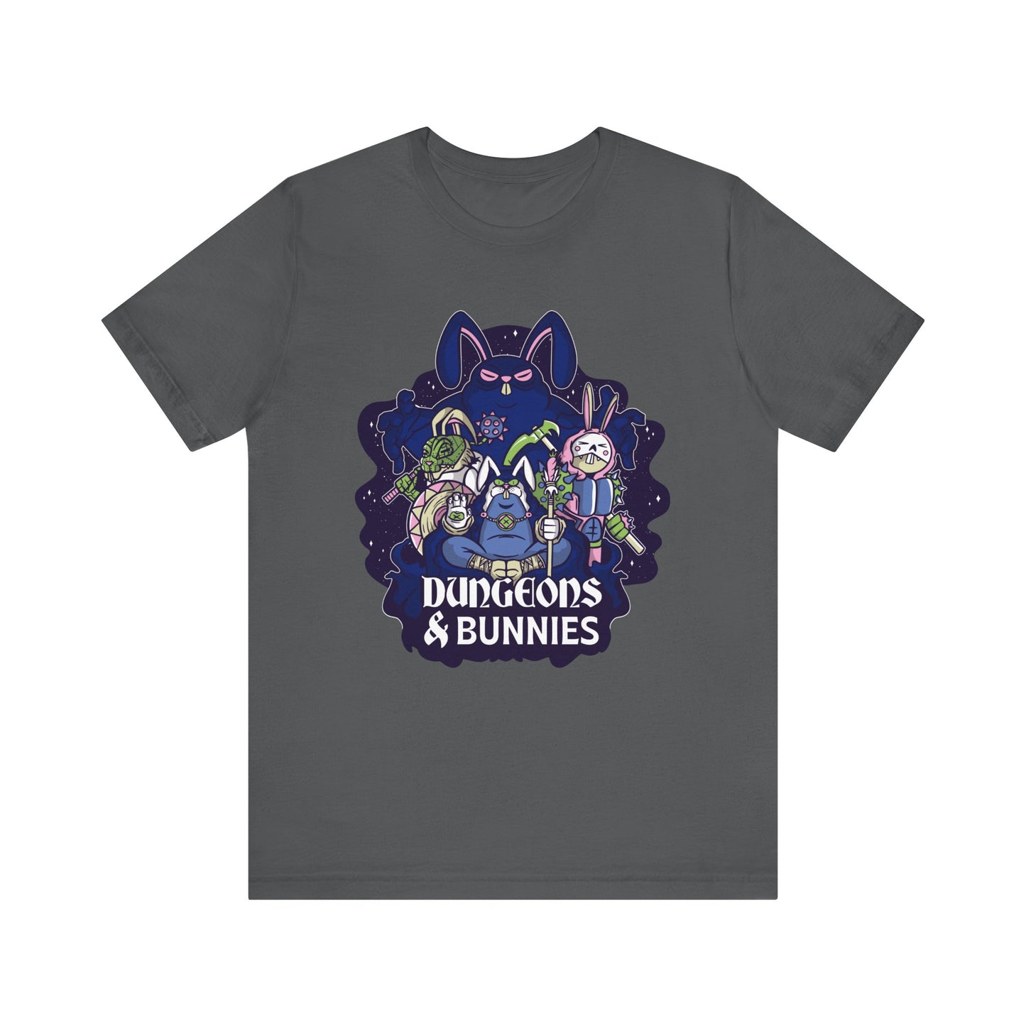 Dungeons and Bunnies Shirt | D&D Parody Game Tee for Bunny Lovers | Enchanting Roleplaying Fantasy Game | Cute Nerdy Gift Ideas Funny Bunny