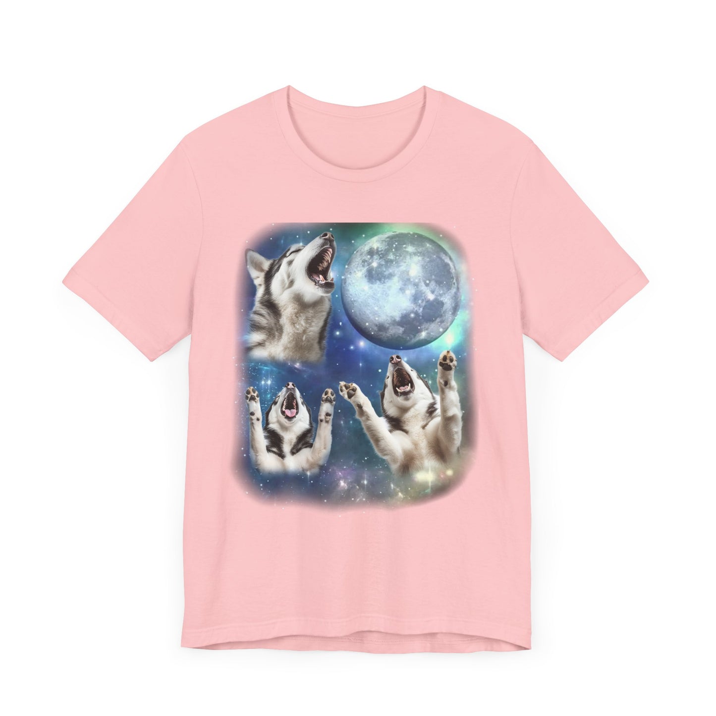 Siberian Husky Howling at the Moon Shirt Vintage 90s Inspired Dog Tee Funny Husky Lover Gift Retro Dog Vibes Humorous Siberian Husky Design