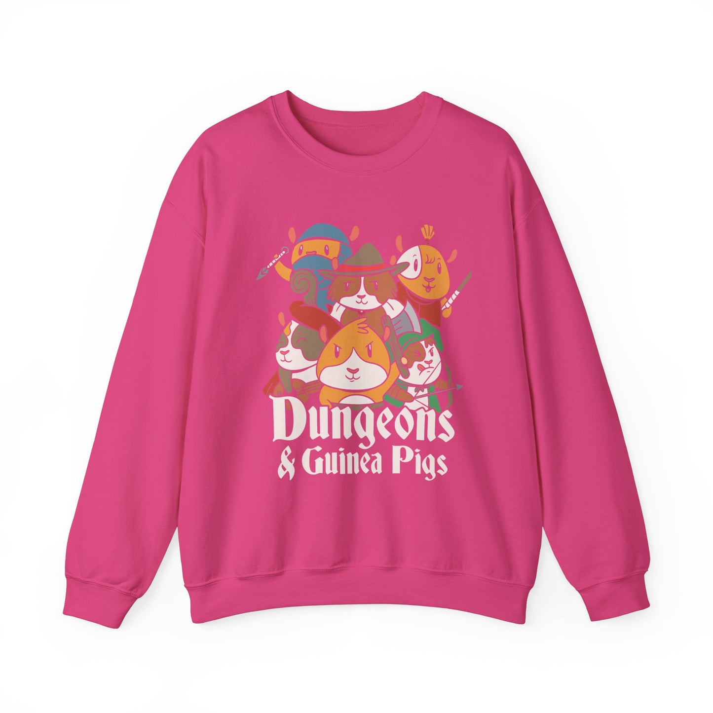 Dungeons and Guinea Pigs Funny D&D Parody Sweatshirt | Nerdy Fantasy Game Sweater Guinea Pig Lovers | Winter Gift Cozy Fun Sweatshirt Gamer