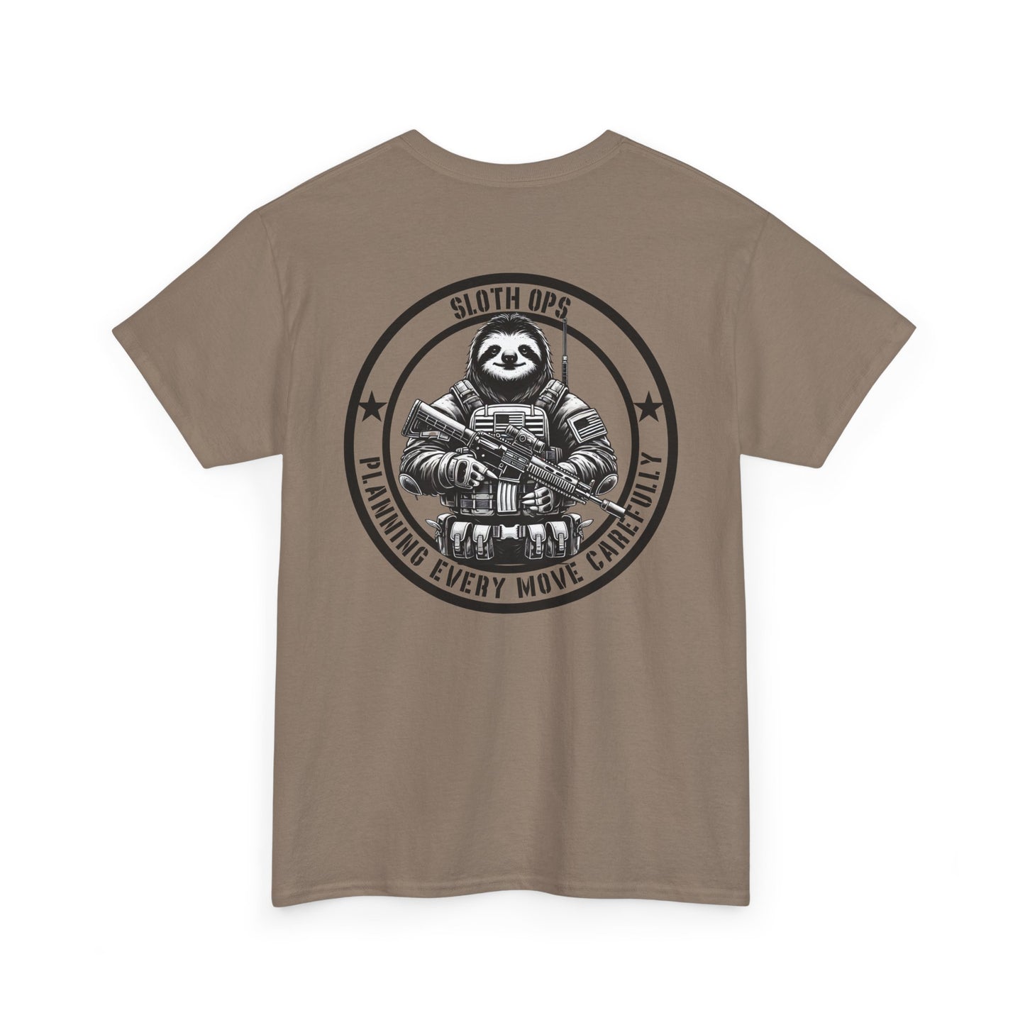 Tactical Sloth Ops Shirt | Funny Sloth Military-Inspired Tee | Patriotic Humor Gift for Sloth Lovers | Slow Steady Tactical Graphic Design