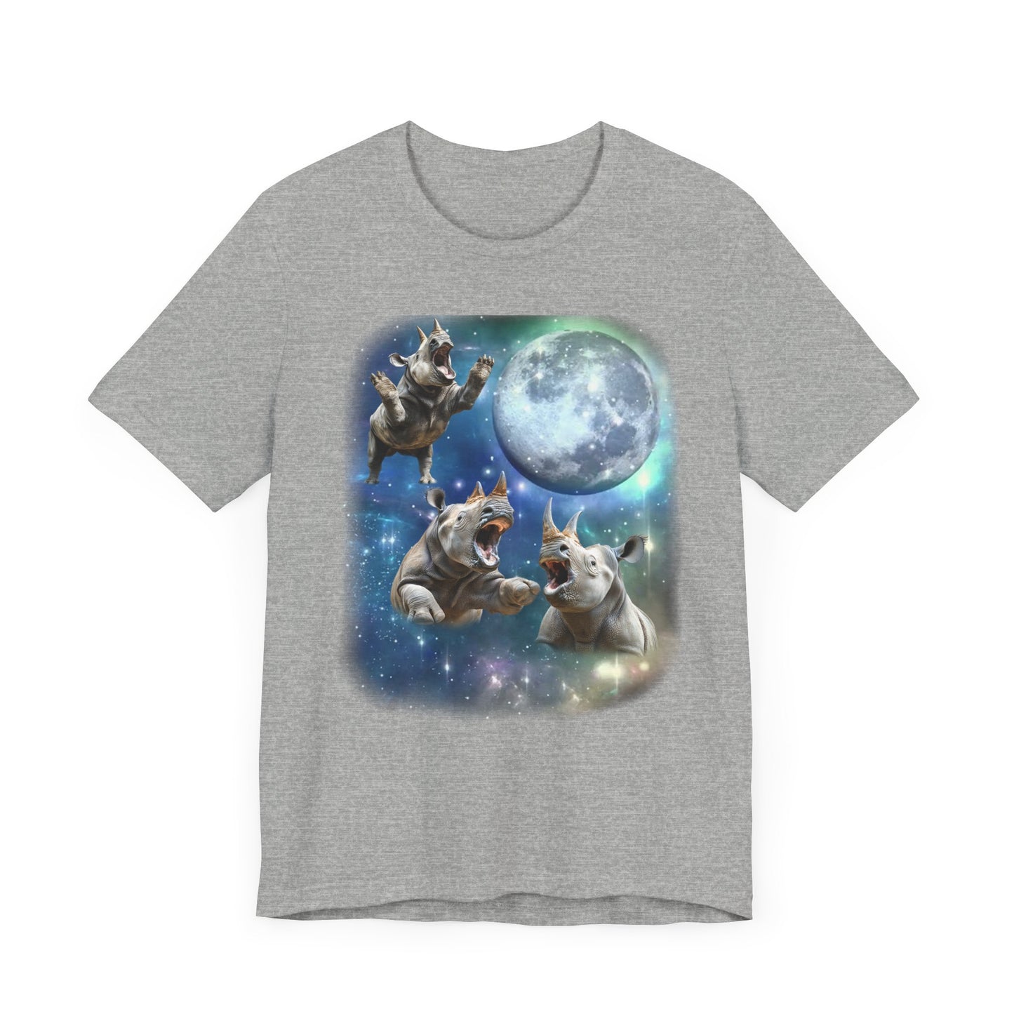 Rhino Howling at the Moon Shirt | Vintage 90s Inspired Rhinoceros Tee | Funny Rhino Gift | Retro Animal Vibes | Humorous Rhino Design