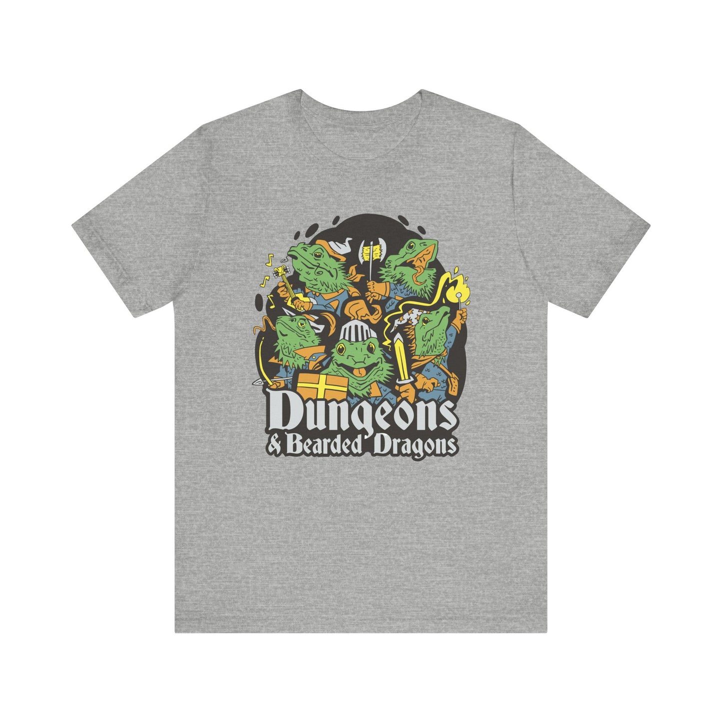 Dungeons and Bearded Dragons Tee | Funny Reptile Shirt for Bearded Dragon Lovers | Nerdy Gift Ideas | Parody Style Roleplaying Fantasy Game