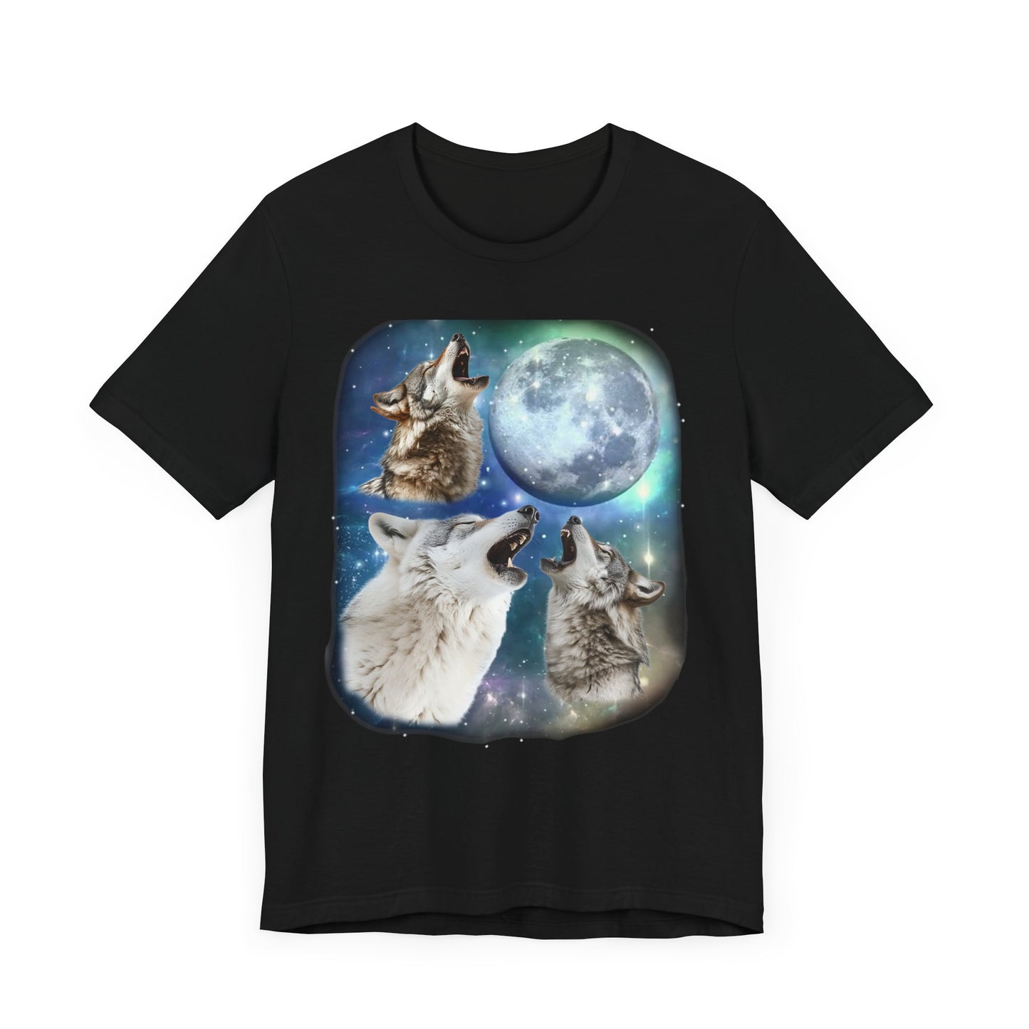 Wolf Howling At Moon Shirt | 90s Inspired Howling Wolf Tee Wild Nature Animal Gift | Retro Wilderness Vibes Cool Wolf Lover Shirt Wolf Gift