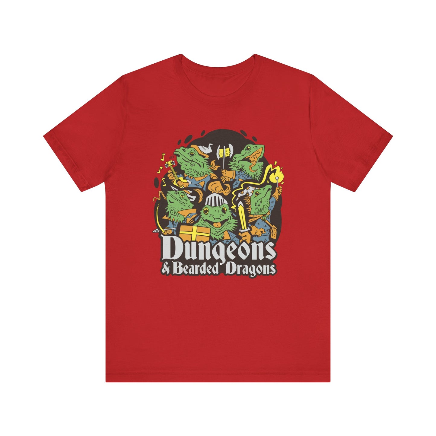 Dungeons and Bearded Dragons Tee | Funny Reptile Shirt for Bearded Dragon Lovers | Nerdy Gift Ideas | Parody Style Roleplaying Fantasy Game