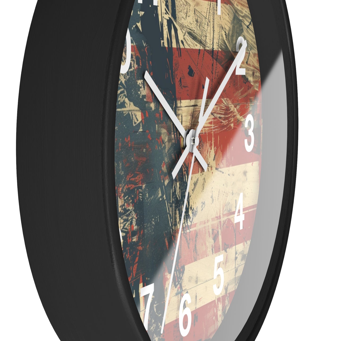 Patriotic Soldier Silhouette Wall Clock | Grunge Military Tribute Art | Battery Operated | USA Hero Decor | Perfect Gift Veterans Patriots