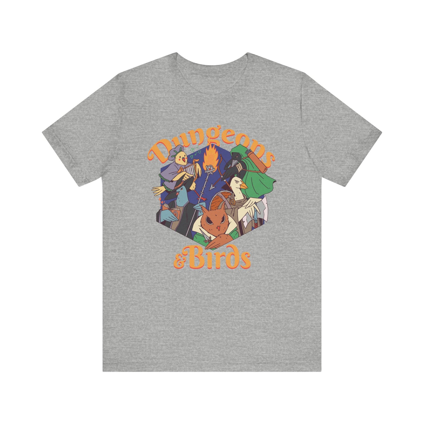 Dungeons and Birds Shirt | D&D Parody Game Tee for Bird Lovers | Roleplaying Fantasy Game | Fun Nerdy Gift Ideas Funny Bird Shirt