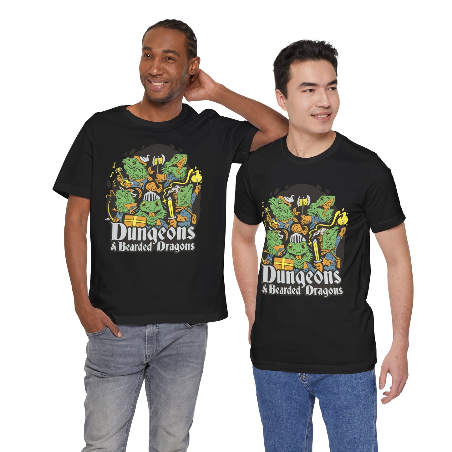 Dungeons and Bearded Dragons Tee | Funny Reptile Shirt for Bearded Dragon Lovers | Nerdy Gift Ideas | Parody Style Roleplaying Fantasy Game