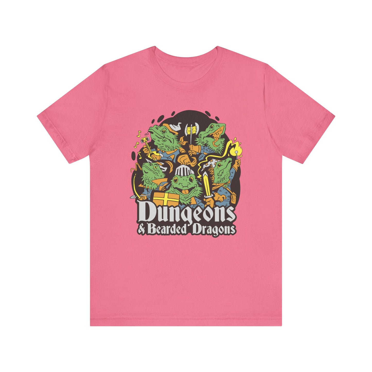 Dungeons and Bearded Dragons Tee | Funny Reptile Shirt for Bearded Dragon Lovers | Nerdy Gift Ideas | Parody Style Roleplaying Fantasy Game