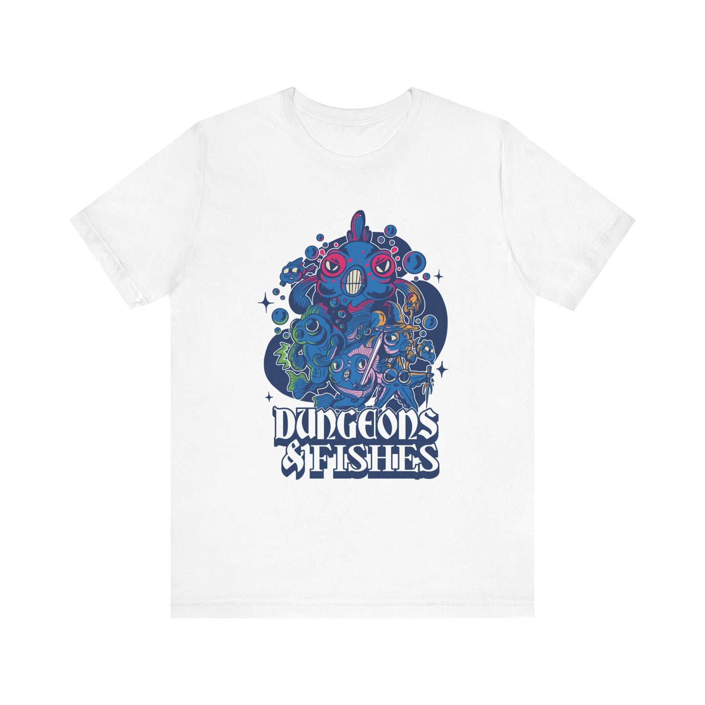Dungeons and Fish Shirt | D&D Parody Game Tee for Fish Lovers | Aquatic Roleplaying Fantasy Game | Nerdy Gift Ideas Gamers Funny Fish Shirt