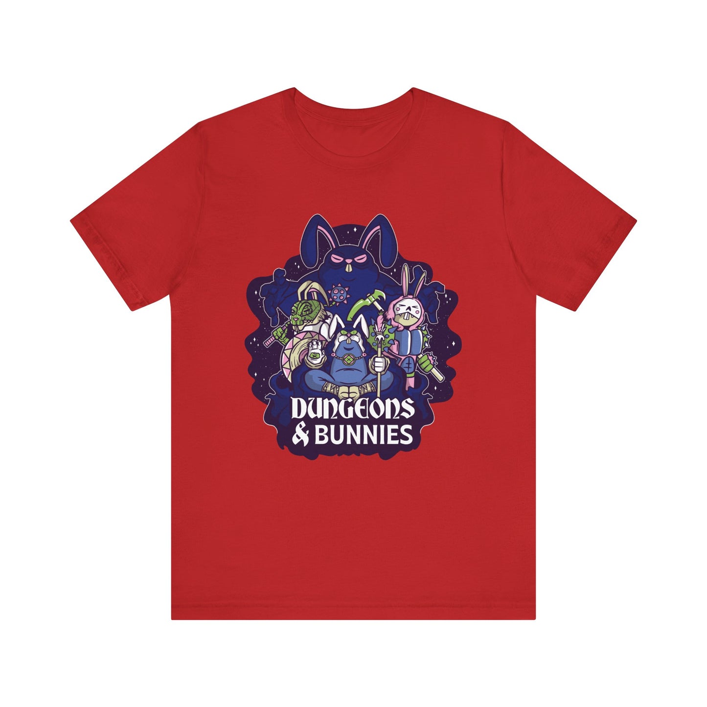 Dungeons and Bunnies Shirt | D&D Parody Game Tee for Bunny Lovers | Enchanting Roleplaying Fantasy Game | Cute Nerdy Gift Ideas Funny Bunny