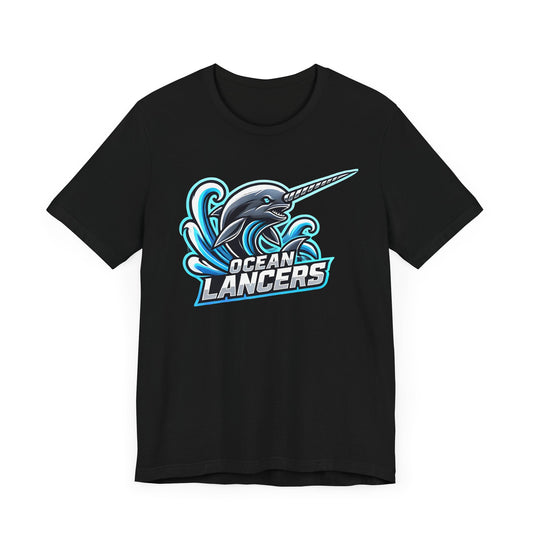 Ocean Lancers Narwhal Shirt | Majestic Aquatic Animal Design | Unique Ocean-Themed Gift Marine Lovers | Bold Gamer Esports Jersey Style