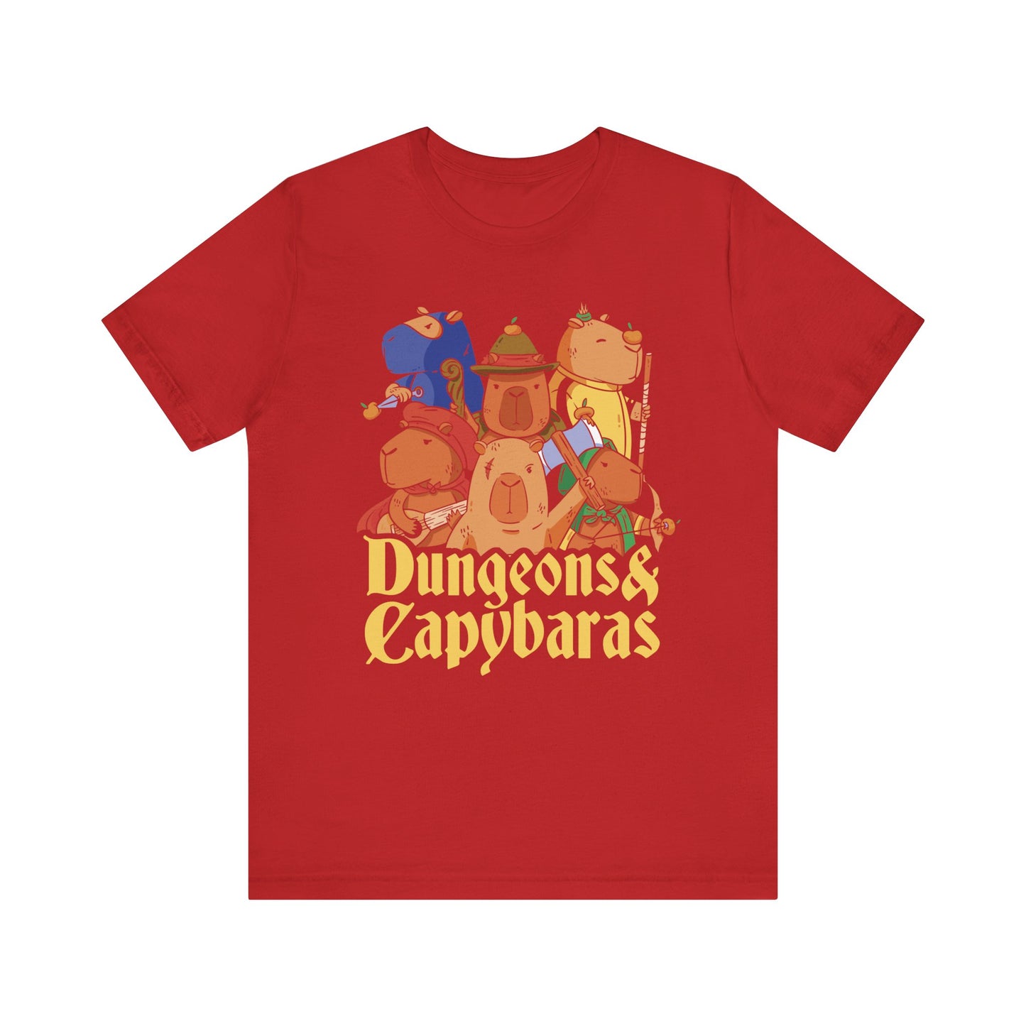 Dungeons and Capybaras Shirt | D&D Parody Game Tee for Capybara Lovers | Roleplaying Fantasy Game | Fun Nerdy Gift Ideas