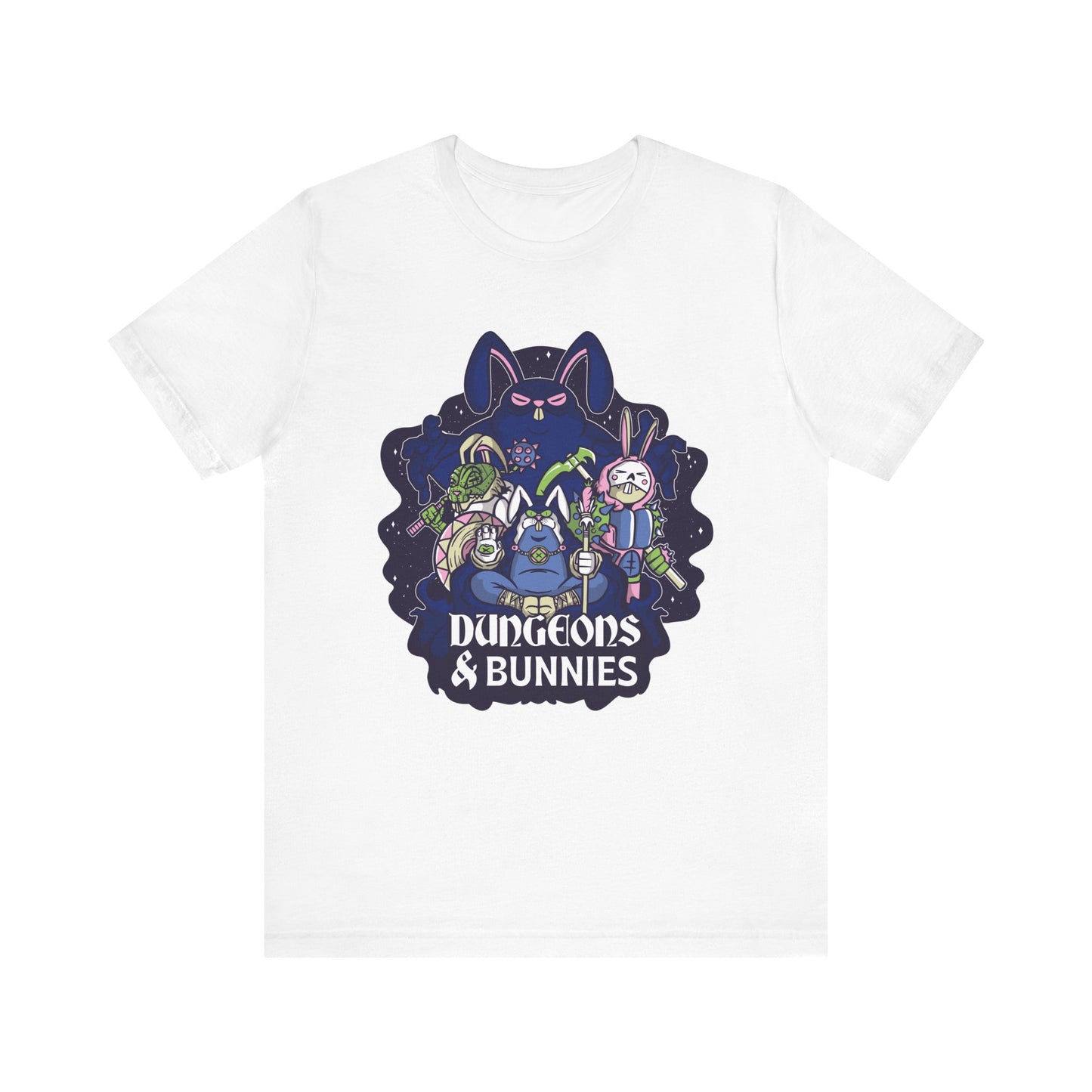 Dungeons and Bunnies Shirt | D&D Parody Game Tee for Bunny Lovers | Enchanting Roleplaying Fantasy Game | Cute Nerdy Gift Ideas Funny Bunny