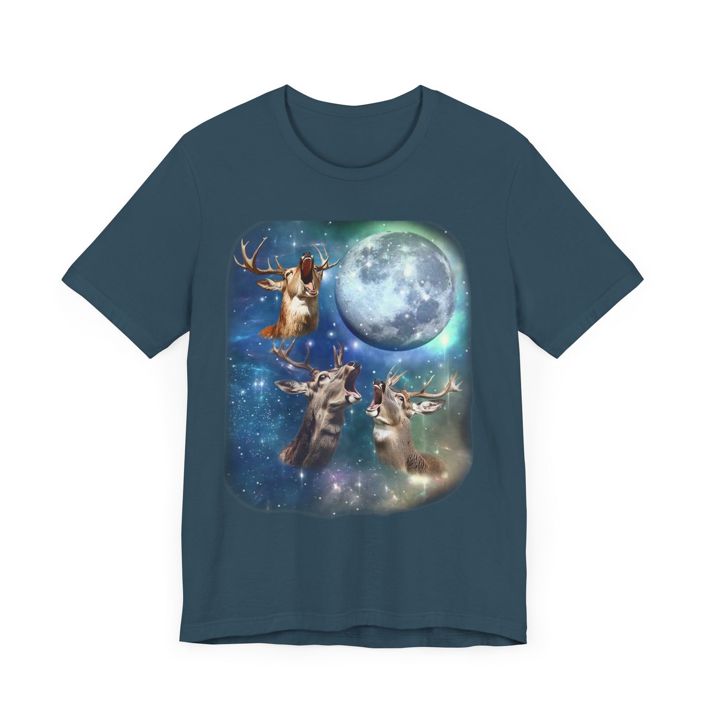 Wild Deer Howling at the Moon Shirt | Vintage 90s Inspired Deer Tee | Nature Lover Gift | Retro Wildlife Vibes | Funny Deer Humor